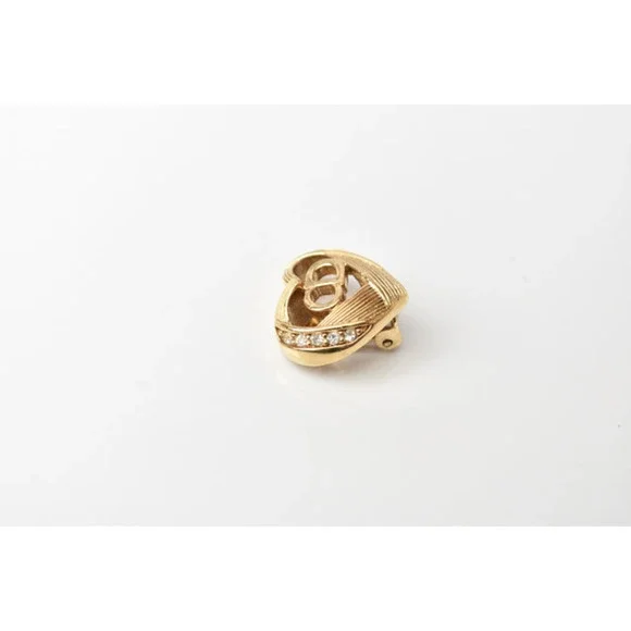 Dior Christian Dior Vintage Heart Motif Earrings Metal Earrings